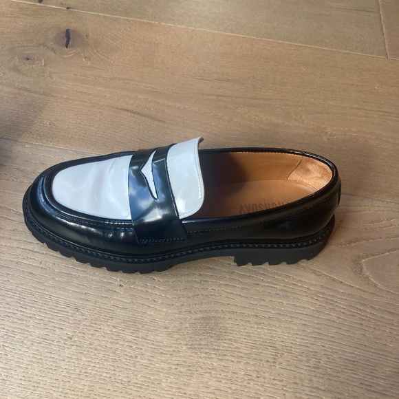 Thursday Boot Company Black and White Penny Loafers - Picture 7 of 11